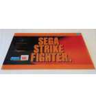 SEGA STRIKE FIGHTER Arcade Game PLEXIGLASS HEADER #7915