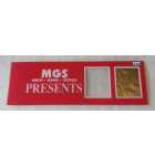 SNK NEO GEO SYSTEM Arcade Game MGS PRESENTS PLEXIGLASS Marquee Header (2332)