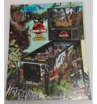 STERN JURASSIC PARK PRO Pinball Machine Original Sales Promotional Flyers #7682  