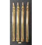 STERN Pinball Game SET of 4 MIRROR FINISH GOLD LEGS 30½ #6947 with DEFECTS