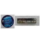 THE WALKING DEAD Original Pinball Machine Promotional Key Fob Keychain Plastic Set  