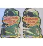 ULTRACADE DRAGON'S LAIR 20th ANNIVERSARY Arcade Game 2 PIECE DECAL Set