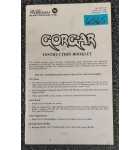 WILLIAMS GORGAR Pinball Machine INSTRUCTION BOOKLET #6565