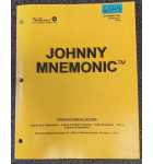 WILLIAMS JOHNNY MNEMONIC Pinball Game OPERATIONS MANUAL #6549 