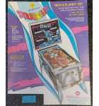 WILLIAMS STRAT-O-FLYTE Pinball Machine Game Original Sales Promotional Flyer #6620 