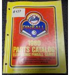 1980 Pinball Machine Game Parts Catalog #433 for sale - BALLY 