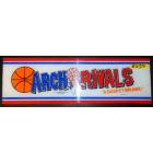 ARCH RIVALS "A BASKETBRAWL" Arcade Machine Game Overhead Header PLEXIGLASS Marquee #X37 