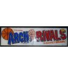 ARCH RIVALS "A BASKETBRAWL" Arcade Machine Game Overhead Header PLEXIGLASS Marquee #318 for sale  