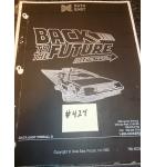 BACK TO THE FUTURE Pinball Machine Game Owner's Manual #424 for sale - DATA EAST 