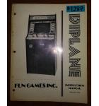 BI PLANE Arcade Machine Game INSTRUCTION MANUAL #1287 for sale