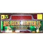 BIG BUCK HUNTER II Arcade Machine Game Overhead Header Marquee PLEXIGLASS for sale #320  