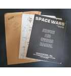 CINEMATRONICS SPACE WARS Arcade Machine Game Service and Owne's Manual and Schematics #1337 for sale 
