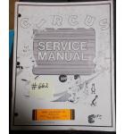 CIRCUS Arcade Machine Game SERVICE MANUAL #662 for sale 