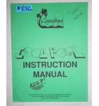 COOL POOL Arcade Machine Game INSTRUCTION MANUAL #886 for sale  