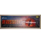 DEVASTATORS Arcade Machine Game FLEXIBLE Overhead Marquee Header #354 for sale  