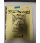 EARTHSHAKER Pinball Machine Operations Manual #5418 for sale