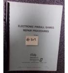 ELECTRONIC PINBALL GAMES REPAIR PROCEDURES Manual #507 for sale  