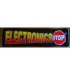 ELECTRONICS STOP Crane Arcade Machine Game Overhead Marquee Header for sale 