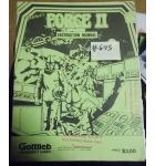 FORCE II Pinball Machine Game Instruction Manual #645 for sale - GOTTLIEB FORCE II Pinball Machine Game Instruction Manual #645 for sale - GOTTLIEB 