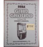 GAIN GROUND Arcade Machine Game OWNER'S MANUAL #739 for sale  