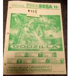 GODZILLA Pinball Machine Game Owner's Manual #425 for sale - SEGA 