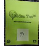 GOLDEN TEE '98 Arcade Machine Game Installation Manual #39 