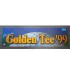 GOLDEN TEE '99 Arcade Machine Game FLEXIBLE Overhead Marquee Header #5454 for sale by IT 