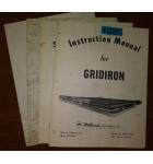 GRIDIRON Arcade Machine Game INSTRUCTION MANUAL, CATALOG SUPPLEMENT "U" & SCHEMATICS #1255 for sale