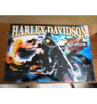 HARLEY DAVIDSON 1st Edition Pinball Machine Game Translite Backbox Artwork