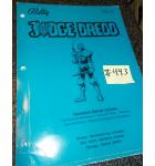 JUDGE DREDD Pinball Machine Game Operations Manual #443 for sale - BALLY 