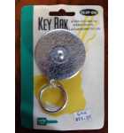KEY-BAK Original Retractable Key Holder #43301 with a Chrome Front, Steel Belt Clip, Split Ring for sale 