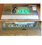 KOOL & CIGARETTES Genuine Cigarette Vending Machine Marquee Header MIRRORED GLASS for sale - Lot of 2 pieces  