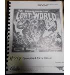 LOST WORLD Pinball Machine Game OPERATING and PARTS MANUAL #794 for sale  