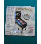 LORD OF THE RINGS Pinball Machine Game Original Sales Promotional Flyer