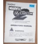 MARVEL VS. CAPCOM Arcade Machine Game OPERATORS MANUAL #1178 for sale 