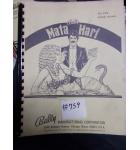 MATA HARI Pinball Machine Game Manual #759 for sale - BALLY