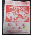 MONOPOLY Pinball Machine Game Owner's Manual #403 for sale  