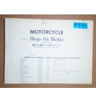 MOTORCYCLE Arcade Machine Game SCHEMATIC #935 for sale  