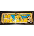 MS. PAC-MAN PACMAN Arcade Machine Game Overhead Marquee Header for sale by BALLY MIDWAY #MP101 