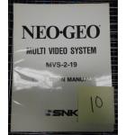 NEO GEO MULTI VIDEO SYSTEM Video Arcade Machine Game Operations Manual for sale by SNK #10