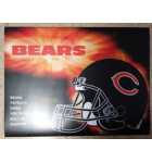 NFL CHICAGO BEARS Pinball Machine Game Translite Backbox Artwork for sale AS IS 