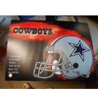 NFL DALLAS COWBOYS Pinball Machine Game Translite Backbox Artwork