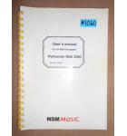 NSM PERFORMER WALL 2000 Jukebox USER'S MANUAL #1060 for sale 