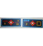 PAC-MAN PACMAN Arcade Machine Game COCKTAIL TABLE LEXAN CONTROL PANEL OVERLAYS #P1 / P2 for sale  