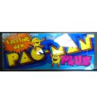 PAC-MAN PACMAN PLUS Arcade Machine Game Overhead Header #G41 for sale by NAMCO
