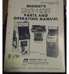 PAC-MAN Video Arcade Machine Game Parts and Operating Manual #590 for sale - MIDWAY