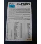 PLAYBOY 35th ANNIVERSARY Pinball OPERATIONS BOOKLET #1310 for sale