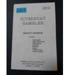 RIVERBOAT GAMBLER Pinball OPERATOR'S HANDBOOK #1287 for sale