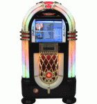 ROCK-OLA GLOSS BLACK Nostalgic Bubbler 19" Touchscreen Jukebox Music Center for sale 