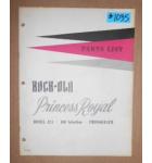 ROCK-OLA PRINCESS ROYAL MODEL 424 Jukebox PARTS LIST #1035 for sale  